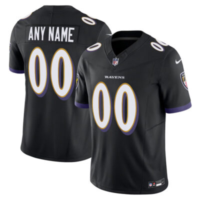 Custom Baltimore Ravens Black Alternate Vapor F.U.S.E Limited Jersey - All Stitched