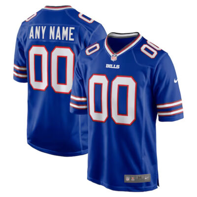 Custom Buffalo Bills Royal Blue Home Game Jersey - All Stitched