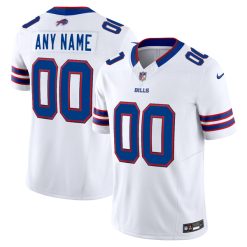Custom Buffalo Bills White Away Vapor F.U.S.E Limited Jersey - All Stitched