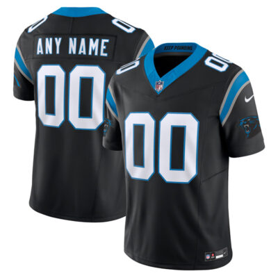 Custom Carolina Panthers Black Home Vapor F.U.S.E Limited Jersey - All Stitched