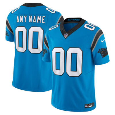 Custom Carolina Panthers Blue Alternate Vapor F.U.S.E Limited Jersey - All Stitched