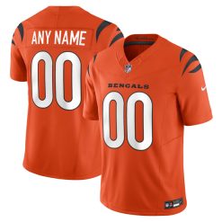 Custom Cincinnati Bengals Orange Alternate Vapor F.U.S.E Limited Jersey - All Stitched