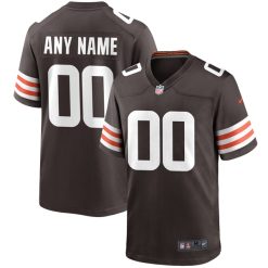 Custom Cleveland Browns Brown Home Game Jersey - All Stitched