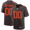 Custom Cleveland Browns Brown Alternate Game Jersey - All Stitched