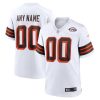 Custom Cleveland Browns White 1946 Throwback Game Jersey - All Stitched