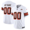 Custom Cleveland Browns White 1946 Throwback Vapor F.U.S.E Limited Jersey - All Stitched