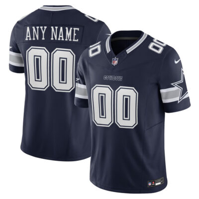 Custom Dallas Cowboys Navy Home Vapor F.U.S.E Limited Jersey - All Stitched