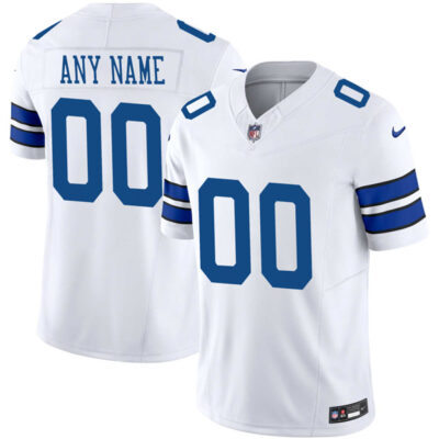 Custom Dallas Cowboys White Away Vapor F.U.S.E Limited Jersey - All Stitched