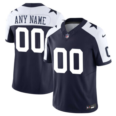 Custom Dallas Cowboys Navy Alternate Vapor F.U.S.E Limited Jersey - All Stitched