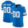 Custom Detroit Lions Blue Home Vapor F.U.S.E Limited Jersey - All Stitched