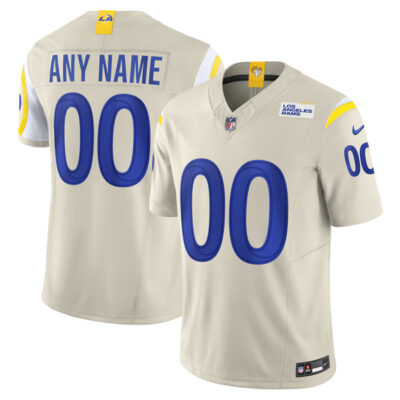 Custom Los Angeles Rams Bone Alternate Vapor F.U.S.E Limited Jersey - All Stitched