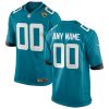 Custom Jacksonville Jaguars Teal Home Game Jersey - All Stitched