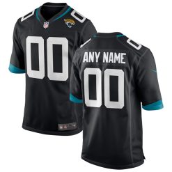 Custom Jacksonville Jaguars Black Alternate Game Jersey - All Stitched
