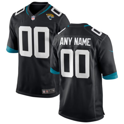 Custom Jacksonville Jaguars Black Alternate Game Jersey - All Stitched
