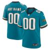 Custom Jacksonville Jaguars Teal Throwback Game Jersey - All Stitched