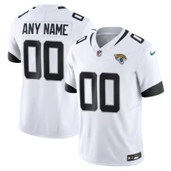 Custom Jacksonville Jaguars White Away Vapor F.U.S.E Limited Jersey - All Stitched