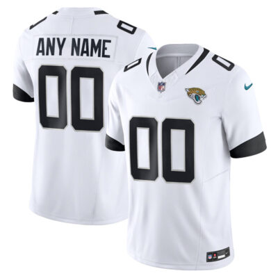 Custom Jacksonville Jaguars White Away Vapor F.U.S.E Limited Jersey - All Stitched