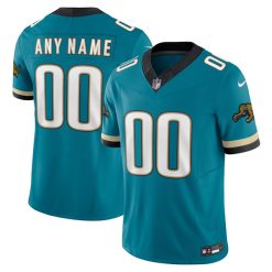 Custom Jacksonville Jaguars Teal Throwback Vapor F.U.S.E Limited Jersey - All Stitched