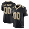 Custom New Orleans Saints Black Home Vapor F.U.S.E Limited Jersey - All Stitched