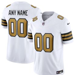 Custom New Orleans Saints White Alternate Vapor F.U.S.E Limited Jersey - All Stitched