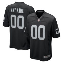 Custom Las Vegas Raiders Black Home Game Jersey - All Stitched