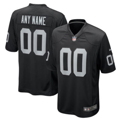 Custom Las Vegas Raiders Black Home Game Jersey - All Stitched