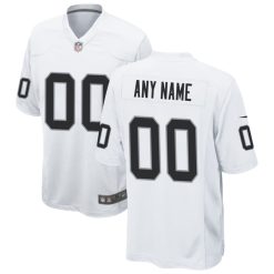 Custom Las Vegas Raiders White Away Game Jersey - All Stitched