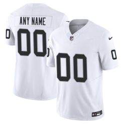 Custom Las Vegas Raiders White Away Vapor F.U.S.E Limited Jersey - All Stitched