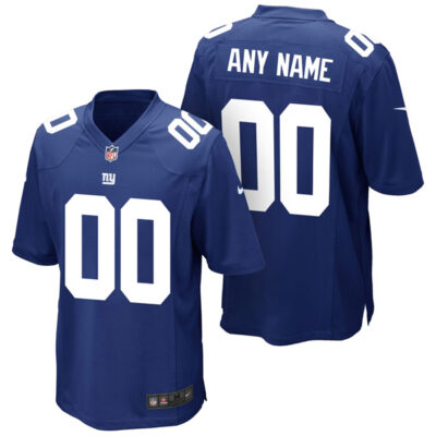 Custom New York Giants Royal Blue Home Game Jersey - All Stitched