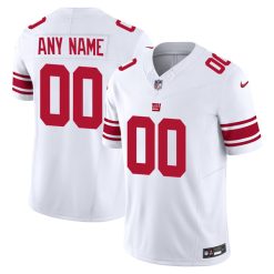 Custom New York Giants White Away Vapor F.U.S.E Limited Jersey - All Stitched
