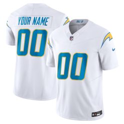 Custom Los Angeles Chargers White Away Vapor F.U.S.E Limited Jersey