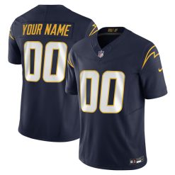 Custom Los Angeles Chargers Navy Alternate Vapor F.U.S.E Limited Jersey - All Stitched