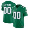 Custom Philadelphia Eagles Green Throwback Vapor F.U.S.E Limited Jersey - All Stitched