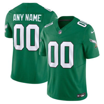 Custom Philadelphia Eagles Green Throwback Vapor F.U.S.E Limited Jersey - All Stitched