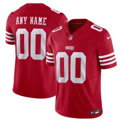 Custom San Francisco 49ers Scarlet Home Vapor F.U.S.E Limited Jersey - All Stitched