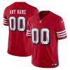 Custom San Francisco 49ers Scarlet Alternate Vapor F.U.S.E Limited Jersey - All Stitched