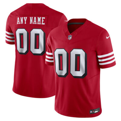 Custom San Francisco 49ers Scarlet Alternate Vapor F.U.S.E Limited Jersey - All Stitched