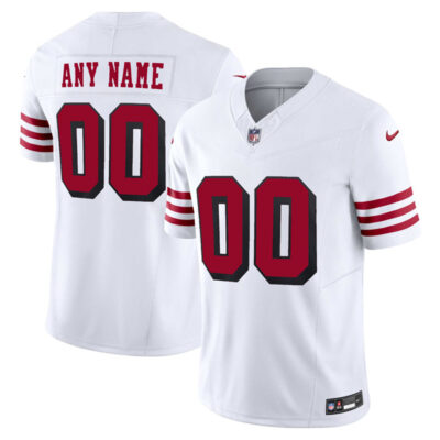 Custom San Francisco 49ers White Alternate Vapor F.U.S.E Limited Jersey - All Stitched