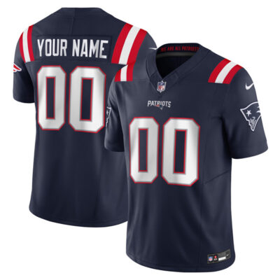 Custom New England Patriots Navy Home Vapor F.U.S.E Limited Jersey