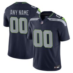 Custom Seattle Seahawks Navy Home Vapor F.U.S.E Limited Jersey - All Stitched