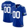 Custom Seattle Seahawks Royal Blue Throwback Vapor F.U.S.E Limited Jersey - All Stitched