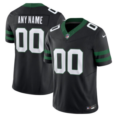 Custom New York Jets Legacy Black Alternate Vapor F.U.S.E Limited Jersey - All Stitched