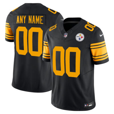 Custom Pittsburgh Steelers Black Alternate Vapor F.U.S.E Limited Jersey - All Stitched