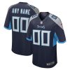 Custom Tennessee Titans Navy Home Game Jersey - All Stitched