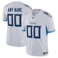 Custom Tennessee Titans White Away Vapor F.U.S.E Limited Jersey - All Stitched