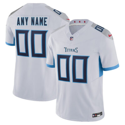 Custom Tennessee Titans White Away Vapor F.U.S.E Limited Jersey - All Stitched