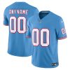 Custom Tennessee Titans Oilers Throwback Light Blue Vapor F.U.S.E Limited Jersey - All Stitched