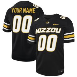 Custom Missouri Tigers Football Black Jersey - All Stitched