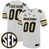 Custom Missouri Tigers Football White Jersey - All Stitched