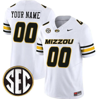 Custom Missouri Tigers Football White Vapor F.U.S.E Limited Jersey - All Stitched